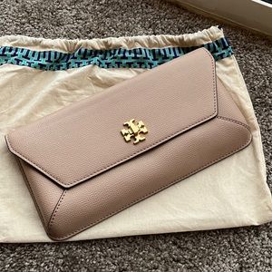 Tory Burch blush pink clutch